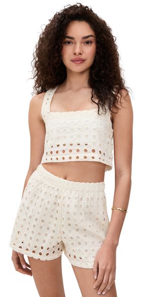 LE BOP Eyelet Desiree Tank Black XL