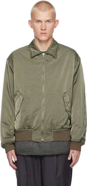 YLÈVE Blouson aviateur kaki en sergé de nylon