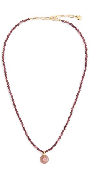 Brinker + Eliza December Necklace Garnet One Size