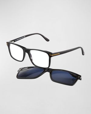 Men's FT5682-BM54 Blue Light Blocking Square Optical Glasses