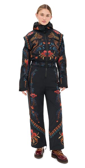 FARM Rio Macaw Jumpsuit Black Black L