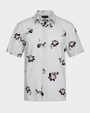 Men's Cascading Floral Sport Shirt