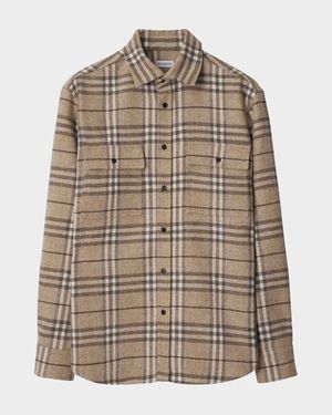 Men's Check Flannel Button-Down Shirt