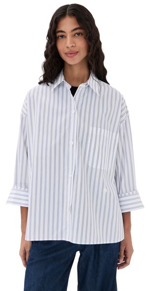 TWP New Earl Shirt White/Midnight XS/S