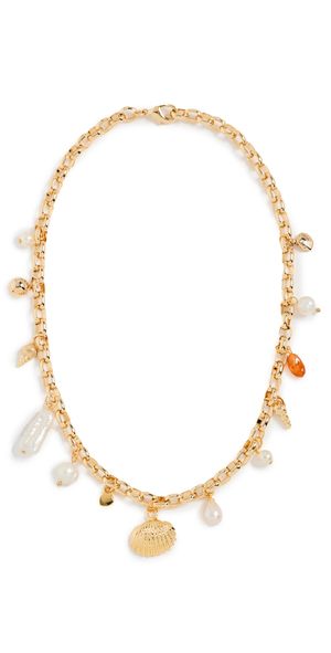 SHASHI Chain Charm Necklace Gold One Size