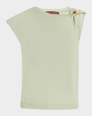 Rinaldi Gathered Ring Knit Top