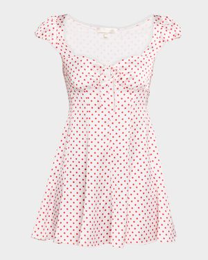 Avine Polka-Dot Mini Dress