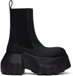 Rick Owens Bottines Beatle noires à semelle Tractor et à plateforme épaisse - Hollywood