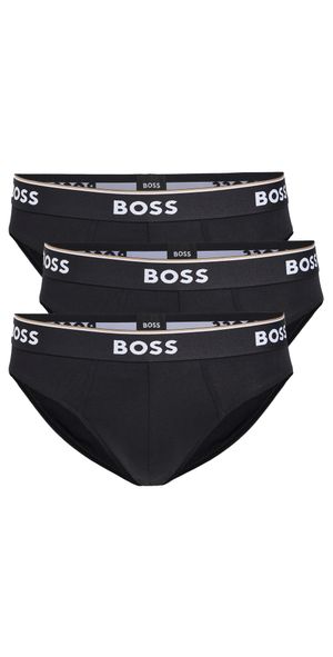 BOSS Stretch Cotton Briefs 3 Pack Black S