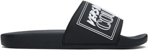 Versace Jeans Couture Black Logo Shelly Pool Slides