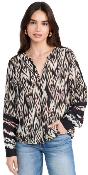 Velvet Abrielle Blouse Black/Ecru S