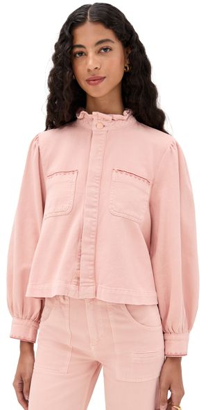 Seventy + Mochi Ziggy Cropped Jacket Peony Pink M