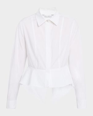 Gamma Button-Down Peplum Shirt