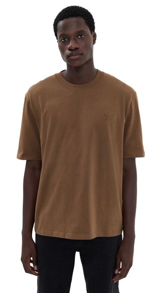 AMI Thick Jersey T-Shirt Noisette S