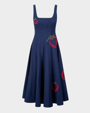 Wells Poplin Midi Dress