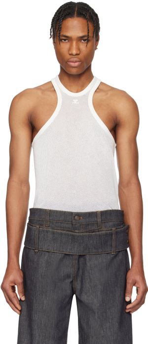 Courrèges White Scuba Mesh Tank Top