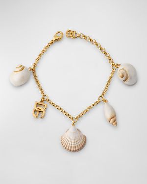 DG Logo and Shell Charm Bracelet