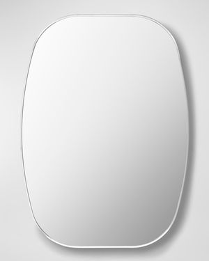 Aranya 41" Rounded Wall Mirror, Silver