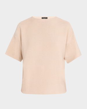Shimmer Boat-Neck Sweater