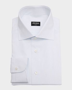 Men's Trecapi Cotton Micro-Stripe Dress Shirt