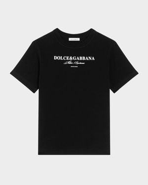 Boy's Contrast Logo-Print T-Shirt, Size 4-6