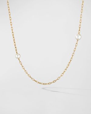 3mm DY Madison Pearl Necklace PE 18K