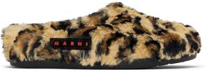 Marni SSENSE Exclusive Kids Beige & Black Fussbett Sabot Mules