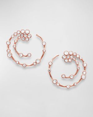 18K Rose Gold Starlet Cluster Diamond Earrings