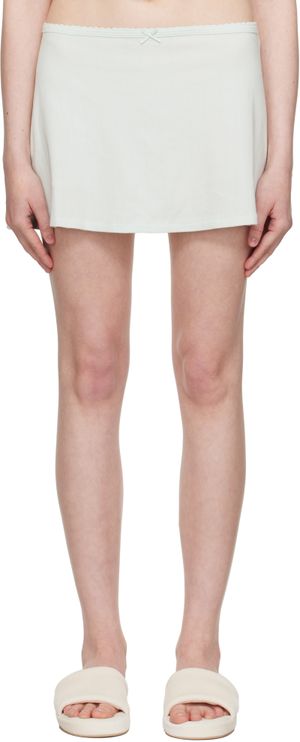 SKIMS Blue Drop Needle Pointelle Miniskirt