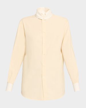 Thea Dylan-Collar Silk Shirt