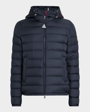 Men's Quilted Full-Zip Hooded Jacket