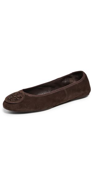 Tory Burch Reva Travel Ballet Flats Dark Cocoa 6