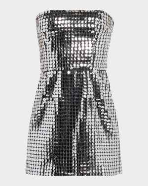Strapless Sequined Mini Dress