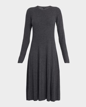 Rib Knit Merino Wool Dress