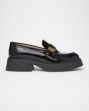 Caminia Patent Gancini Chunky Loafers