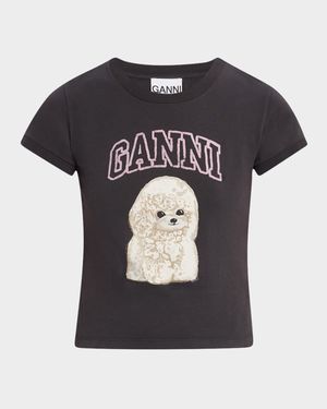 Crewneck Poodle Logo Baby Tee