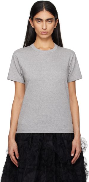 COMME des GARÇONS PLAY Gray 'Heart On Back' T-Shirt