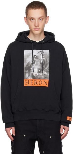 Heron Preston Black 'Heron' Hoodie