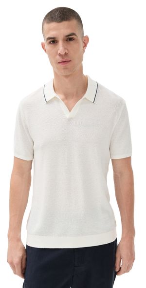 Marine Layer Greyson Sweater Polo White S
