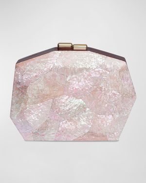 Meagan Faceted Shell Clutch Bag