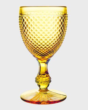 Bicos Amber Water Goblet Glass