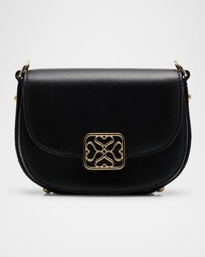 Bay Mini Leather Saddle Crossbody Bag