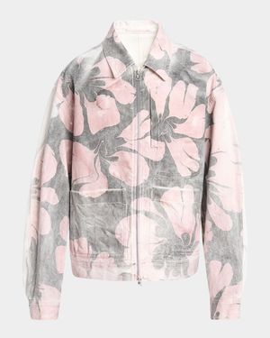Men's Veper Floral-Print Denim Jacket
