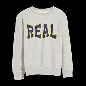 Bellerose - Sweat droit col rond en coton bio - Taille 12A - Gris