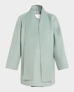Brisa Wool-Cashmere Scarf Coat