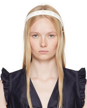 SHUSHU/TONG White YVMIN Edition Hand-Painted Floral Headband