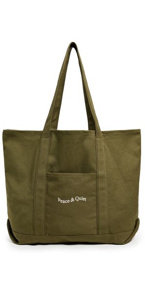 Museum of Peace and Quiet Wordmark Boat Tote Brown One Size