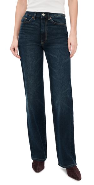 DL1961 Karmine Refined Wide Leg SculptSystem High Rise Jeans Dark Sea (Original '61) 28