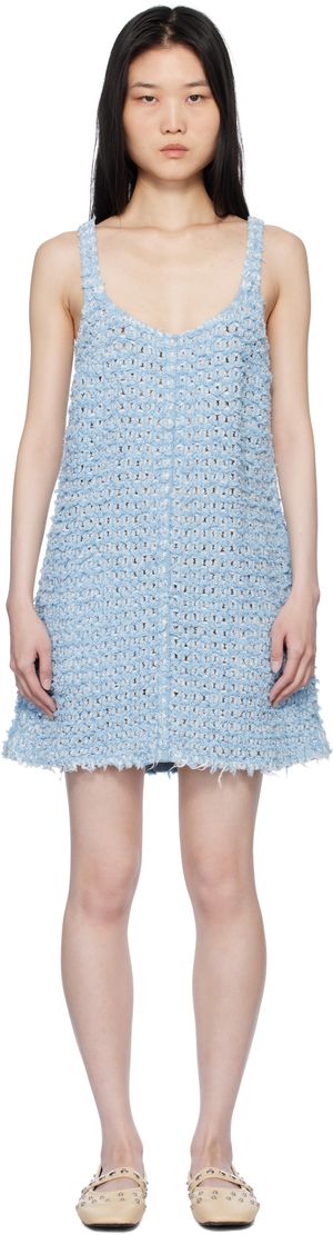Stella McCartney Blue Bouclé Denim Minidress