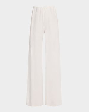 High-Waist Cotton Bias Pants